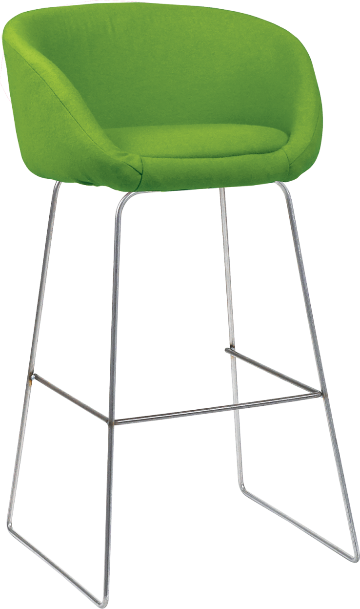 Windsor Stool Steel Skid Legs Wool Seat Hire for Events