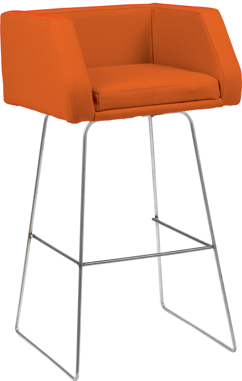 Bolivia Box Stool Skid Legs Vinyl Seat Hire for Events