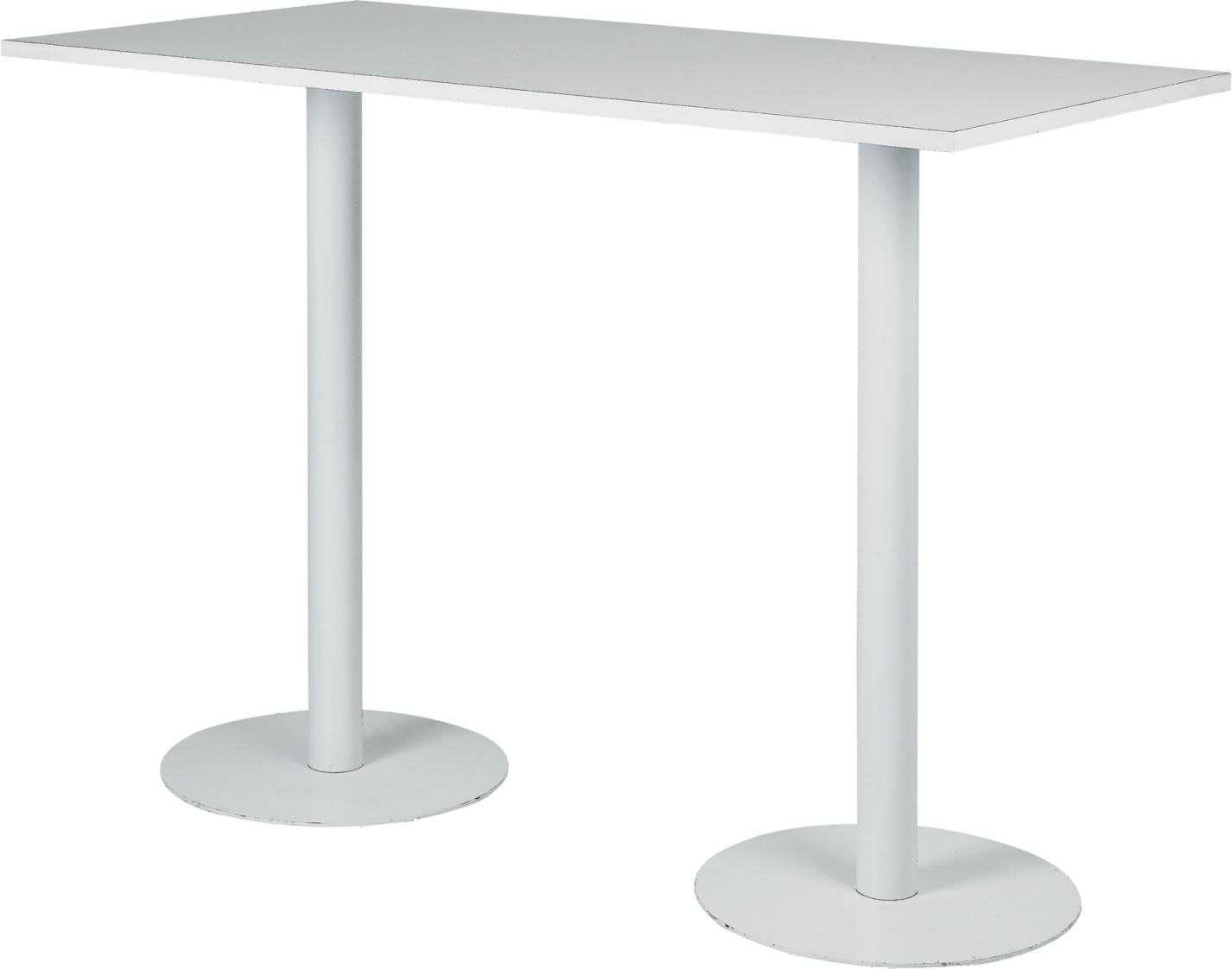 Genoa Dual Bar Table White Legs Hire for Events