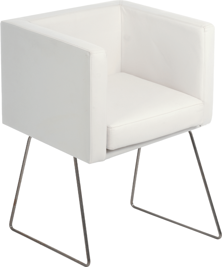 Bolivia Box Chair Skid Legs Vinyl Seat Hire for Events