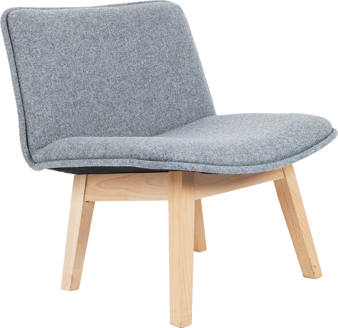 Wave Chair Wooden Legs Wool Seat Hire for Events