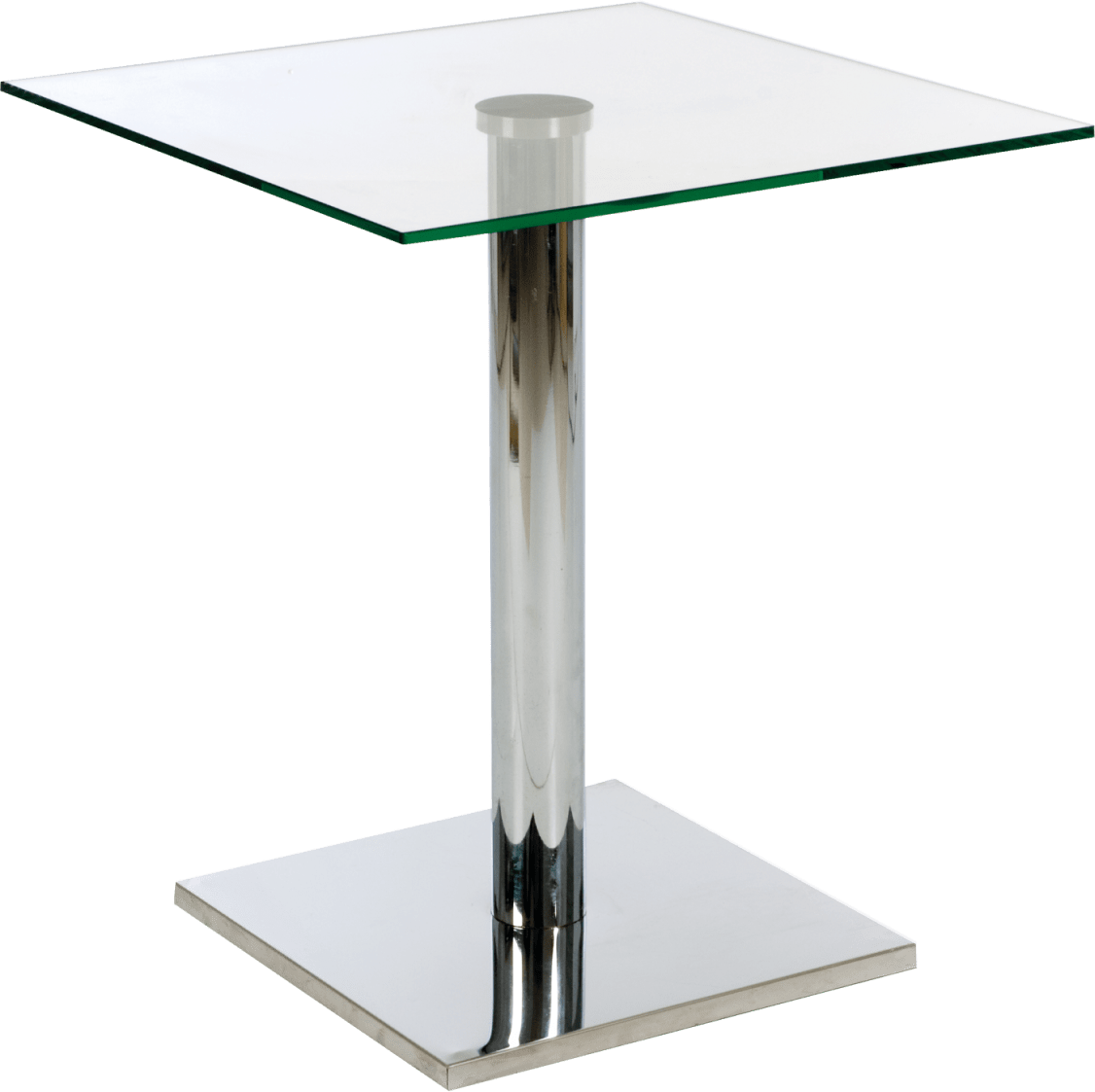 Rome Square Bistro Table Glass Top Hire for Events