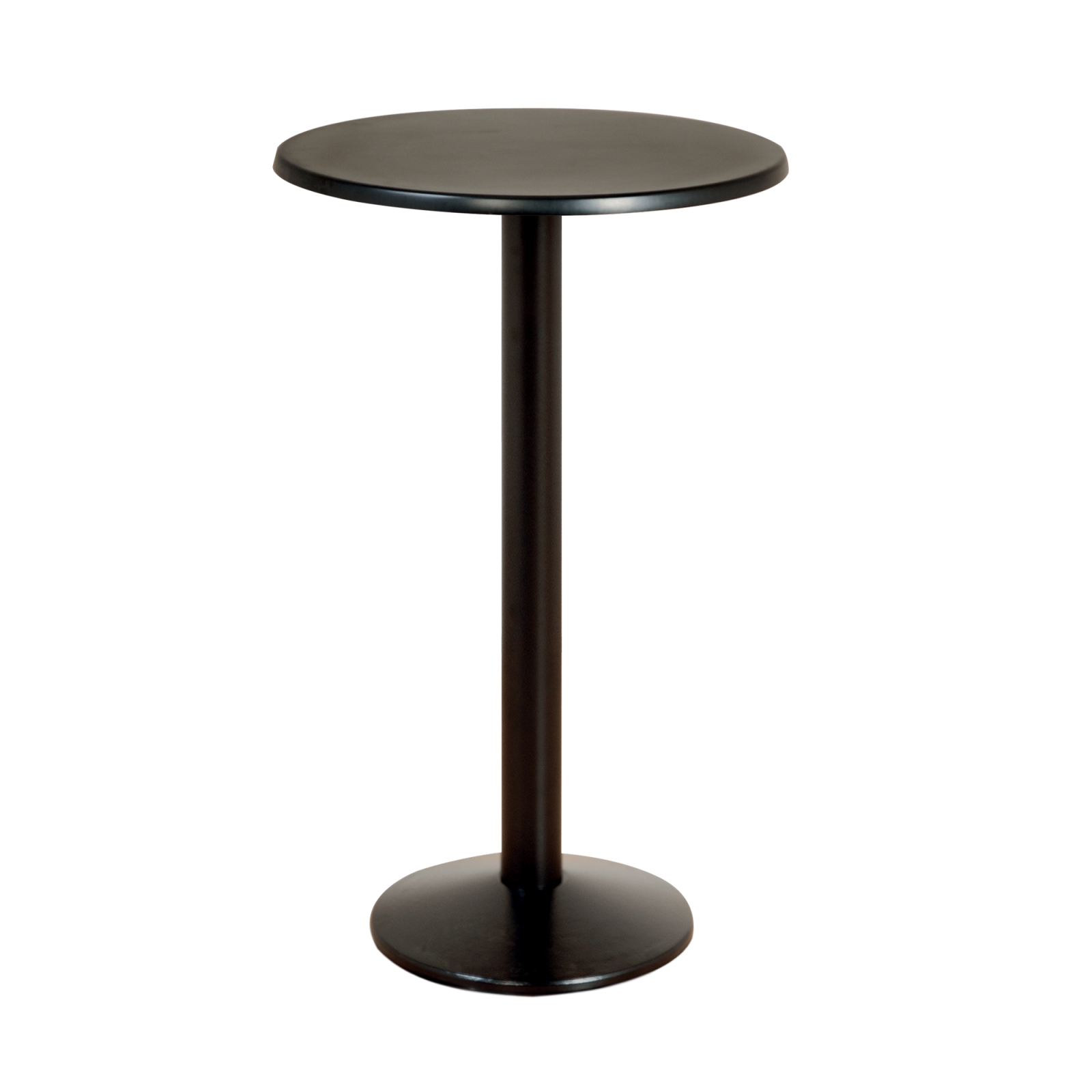 Milan Black Base Bar Table Wooden Top Hire for Events