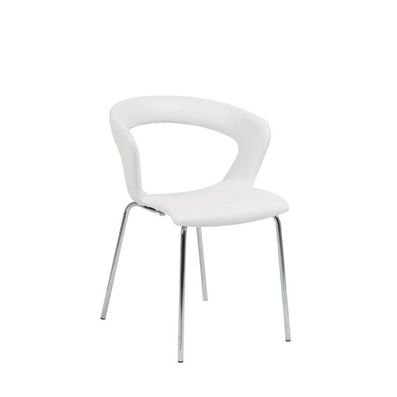 Ibiza Chair Chrome Legs Vinyl or Wool Seat