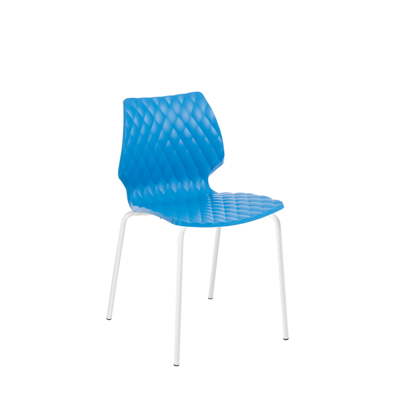 Honeycomb Chair White Metal Legs