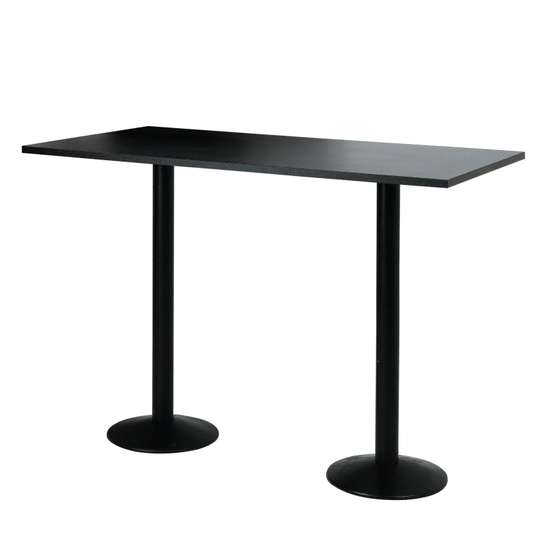 Genoa Dual Bar Table Black Legs