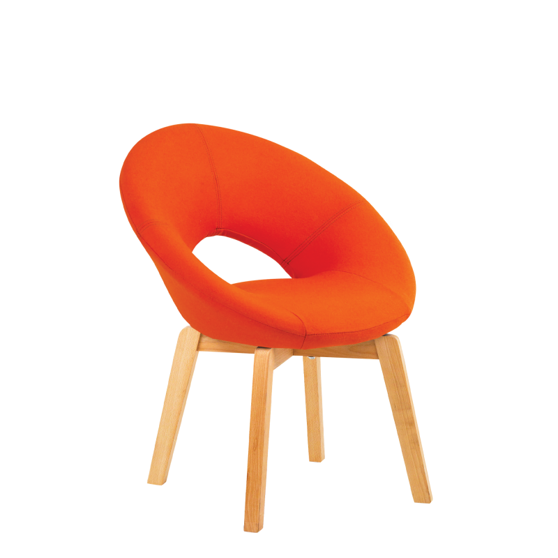 Polo Chair Wooden Legs Vinyl Seat