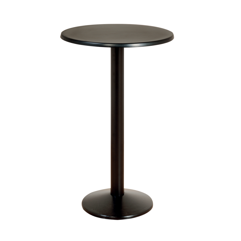 Milan Black Base Bar Table Wooden Top Bar Tables Dzine Furnishing