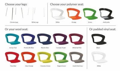 Ibiza Stool Chrome Legs Polymer Seat