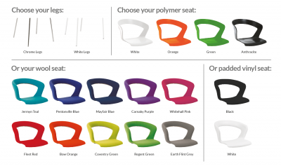 Ibiza Chair Chrome Legs Polymer Seat