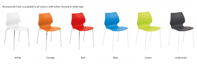 Honeycomb Chair White Metal Legs