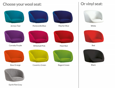 Windsor Stool Steel Skid Legs Vinyl Seat