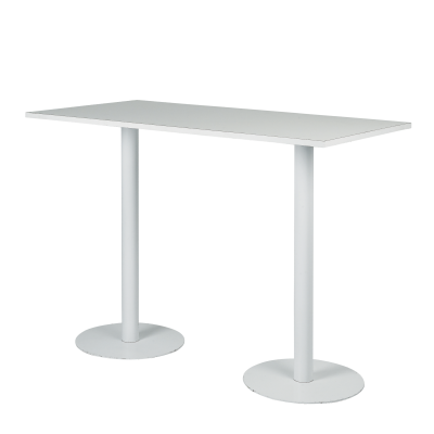 Genoa Dual Bar Table White Legs