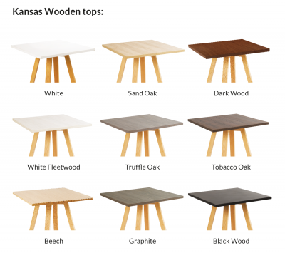 Kansas Bar Table Premium Wooden Top
