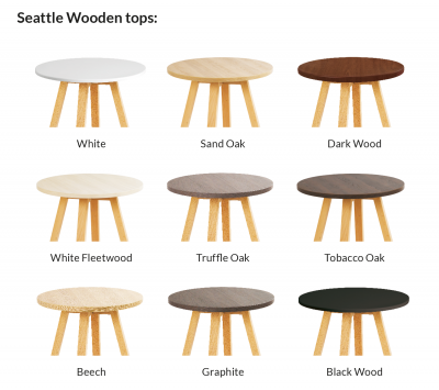 Seattle Bar Table Premium Wooden Top