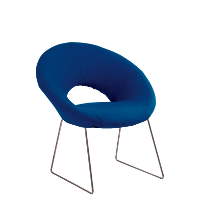Polo Chair Skid Legs Vinyl Seat