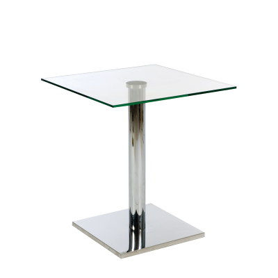 Rome Square Bistro Table Glass Top