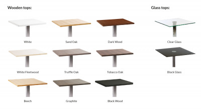Rome Square Bistro Table Premium Wooden Top
