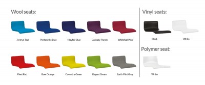 Lilly High Back Stool Wool Seat